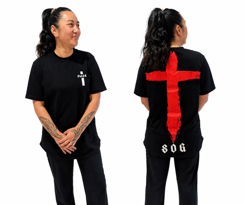 The Marked Slim Curved Hem Tee Black