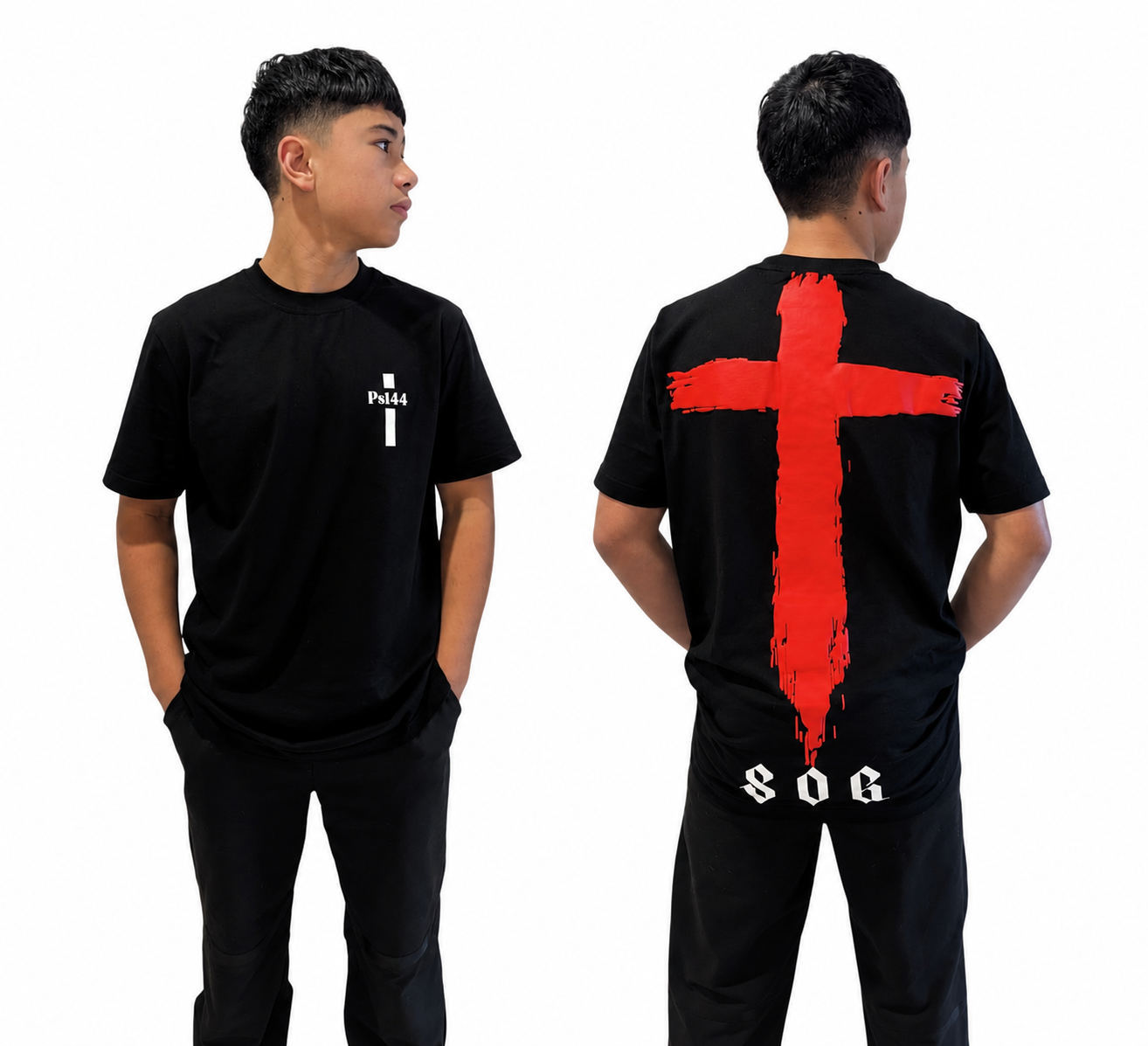 The Marked Slim Curved Hem Tee Black