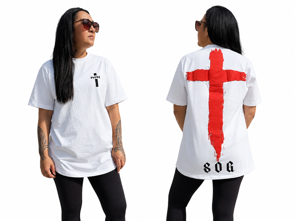 The Marked Slim Curved Hem Tee White
